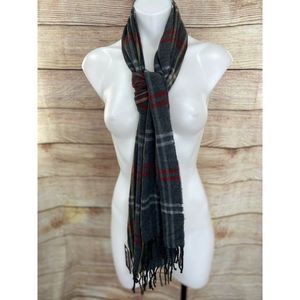 Steve Madden Women's Mid Weight Cozy Muffler Scarf Charcoal Plaid One Size